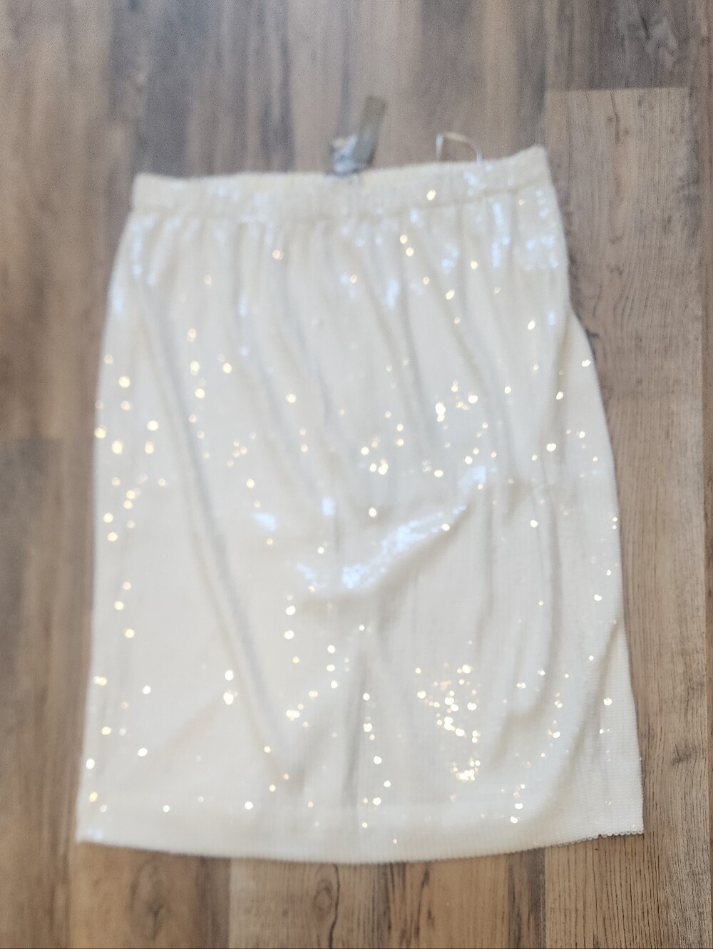 Women's Cream Sequin Pencil Skirt - Brand